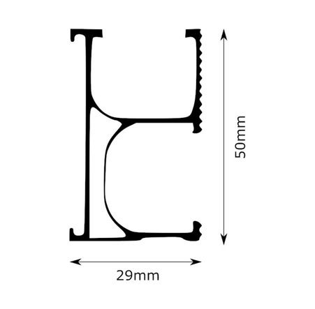 Fastensol Black Mounting Rail 3.55m - Image 2
